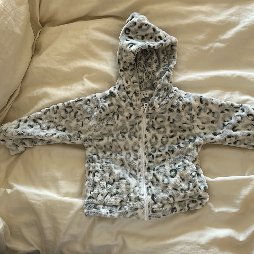 Brand new baby girl leopard splendid fleece jacket